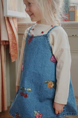 Jeanskleid Magot mit Pailletten | Konges Sløjd