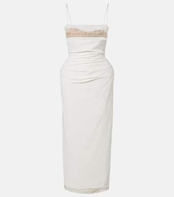 Midikleid aus Seide mit Spitze | Magda Butrym