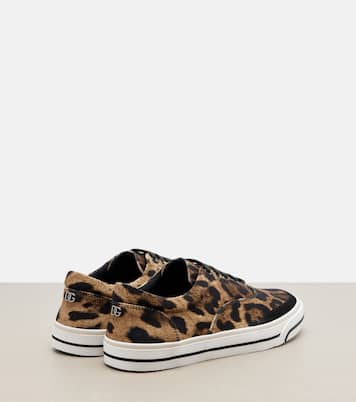 Leopard-print canvas sneakers | Dolce&Gabbana
