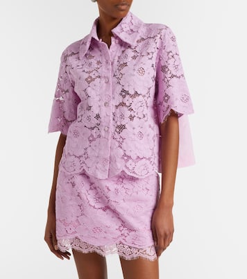 Camisa de encaje en mezcla de algodón | Patou