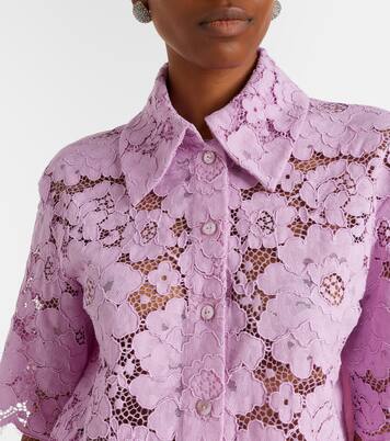 Camisa de encaje en mezcla de algodón | Patou