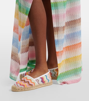 Elle Zigzag lamé espadrilles | Missoni