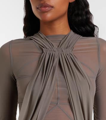 Miami cutout sheer tulle bodysuit | Rick Owens