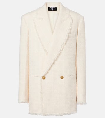 双排扣花呢西装式外套 | Balmain