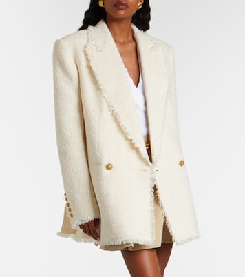 双排扣花呢西装式外套 | Balmain