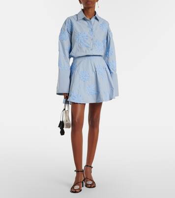 Embroidered cotton miniskirt | Rotate