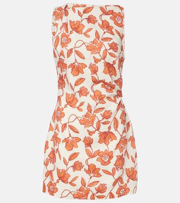 Chloe floral linen-blend minidress | SIR