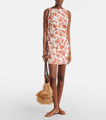 Chloe floral linen-blend minidress | SIR