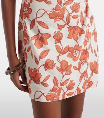 Chloe floral linen-blend minidress | SIR