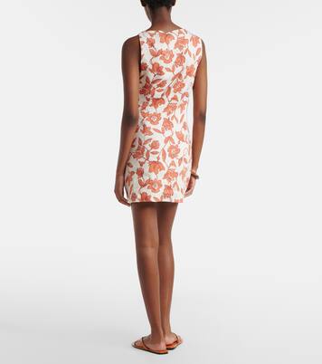 Chloe floral linen-blend minidress | SIR