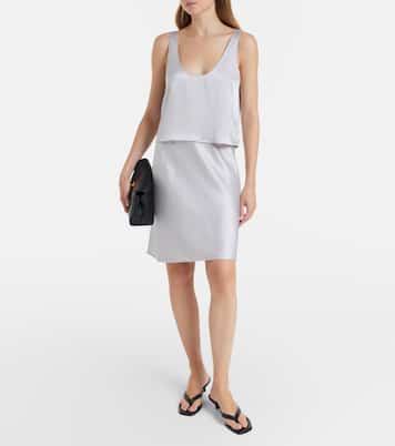 Barb satin miniskirt | Leset