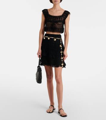 Minifalda Florence de croché de algodón | Anna Kosturova