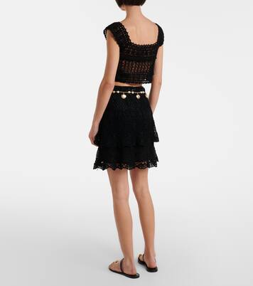 Minifalda Florence de croché de algodón | Anna Kosturova