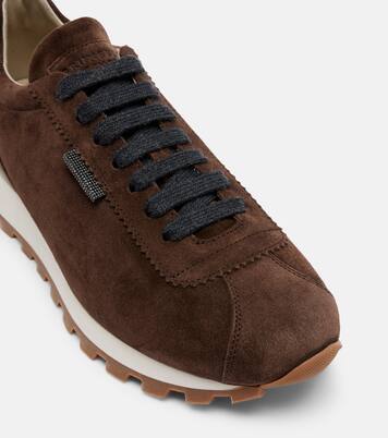 Zapatillas de ante con cuentas Monili | Brunello Cucinelli
