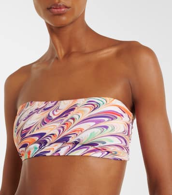 Iris printed bandeau bikini top | Alexandra Miro