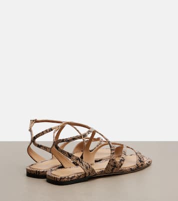 Ayla蛇纹效果皮革凉鞋 | Jimmy Choo