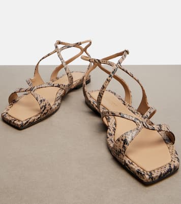 Ayla蛇纹效果皮革凉鞋 | Jimmy Choo