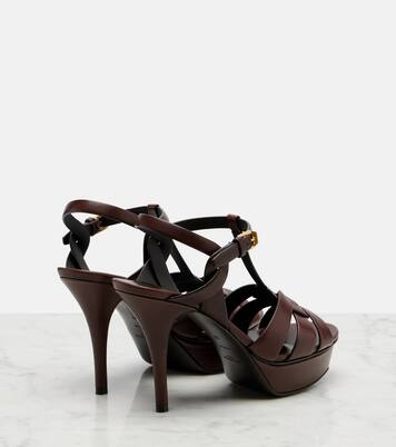 Sandalias con plataforma Tribute de piel  | Saint Laurent