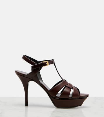 Sandalias con plataforma Tribute de piel  | Saint Laurent