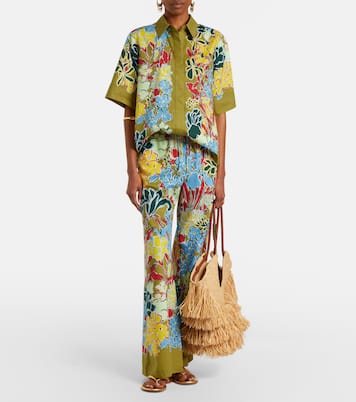 Solstice cotton-blend wide-leg pants | Alémais