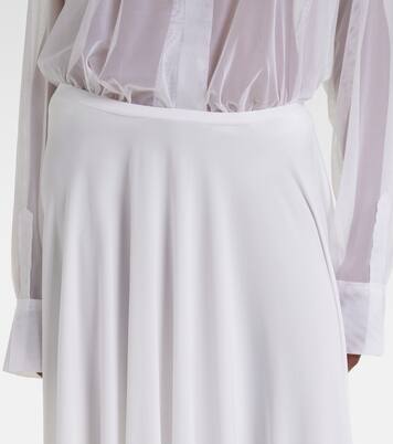 Pleated jersey midi skirt | Norma Kamali