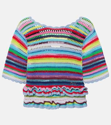 Crocheted cotton top | Ganni