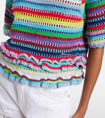 Crocheted cotton top | Ganni