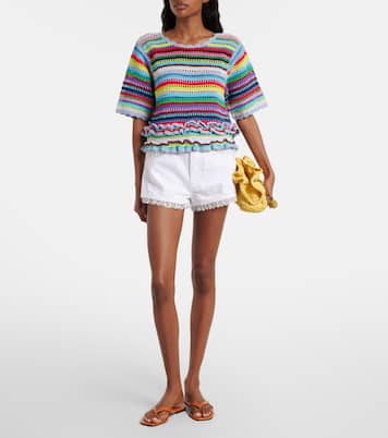 Crocheted cotton top | Ganni