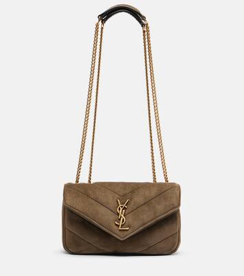 Borsa a spalla Loulou Mini in camoscio | Saint Laurent
