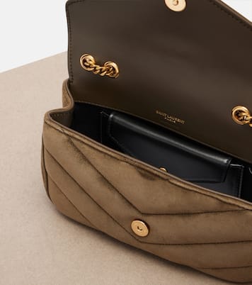 Borsa a spalla Loulou Mini in camoscio | Saint Laurent