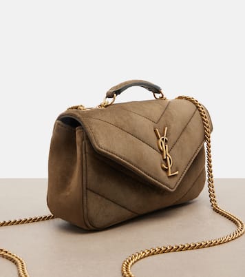 Borsa a spalla Loulou Mini in camoscio | Saint Laurent