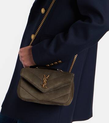 Borsa a spalla Loulou Mini in camoscio | Saint Laurent