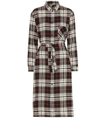 Robe chemise en laine mélangée à carreaux | Woolrich