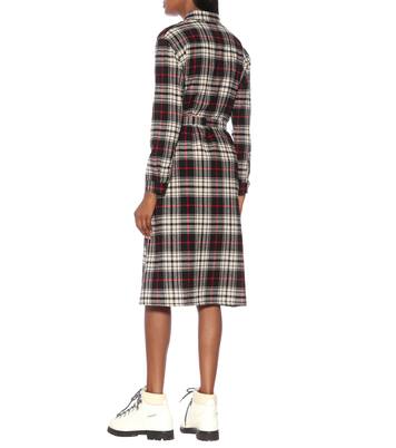 Robe chemise en laine mélangée à carreaux | Woolrich