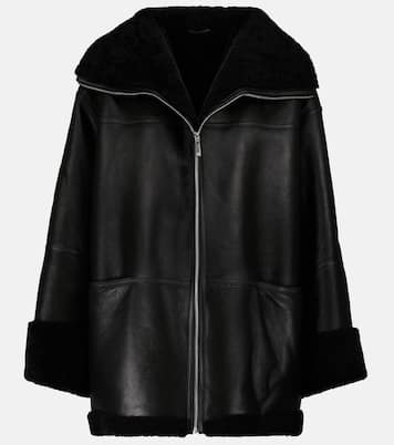 Lederjacke mit Shearling | Toteme