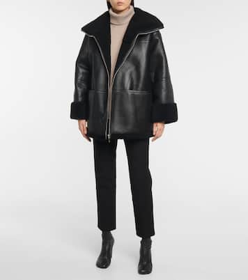 Lederjacke mit Shearling | Toteme