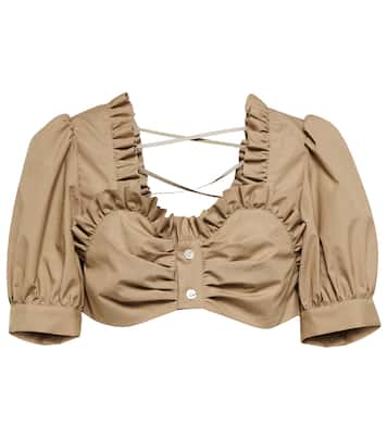 Cropped-Top aus Baumwolle | Noir Kei Ninomiya