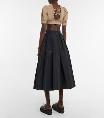 Cropped-Top aus Baumwolle | Noir Kei Ninomiya