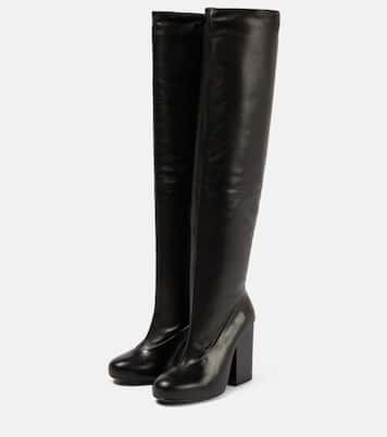 Overknee-Stiefel aus Leder | Lemaire