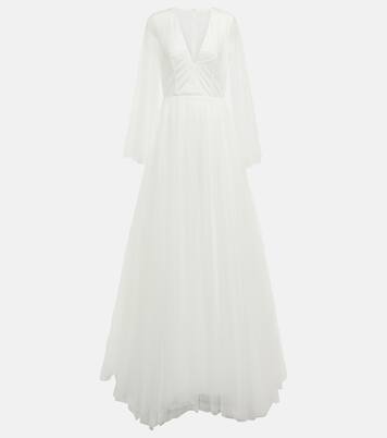 Robe longue de mariée en tulle | Costarellos