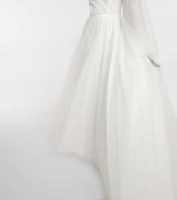 Robe longue de mariée en tulle | Costarellos