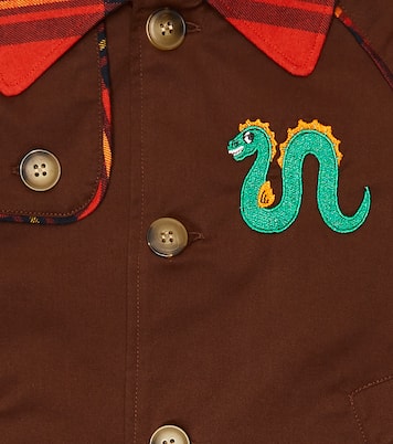 Embroidered motif cotton coat | Mini Rodini