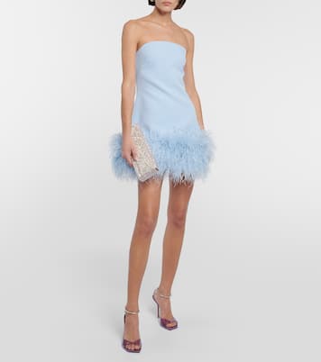 Robe bustier à plumes | Safiyaa