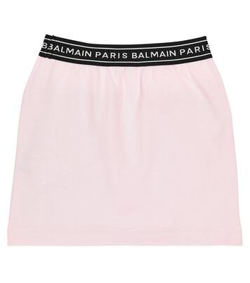 Jupe en coton à logo | Balmain Kids
