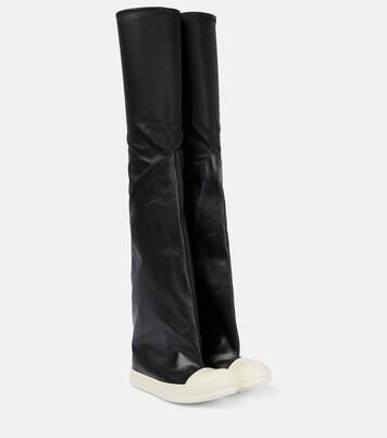 Overknee-Stiefel Oblique aus Leder | Rick Owens