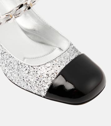 Mary-Jane-Pumps mit Glitter | Miu Miu