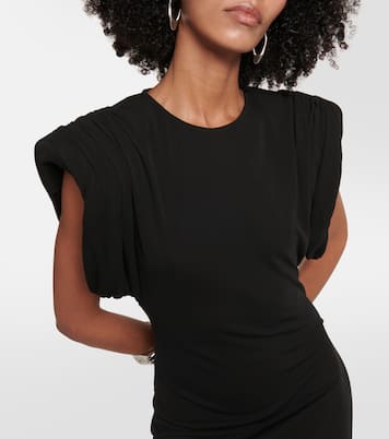 Ruched jersey midi dress | Wardrobe.NYC