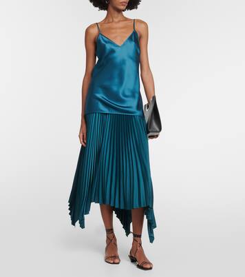 Ade asymmetric crêpe midi skirt | Joseph