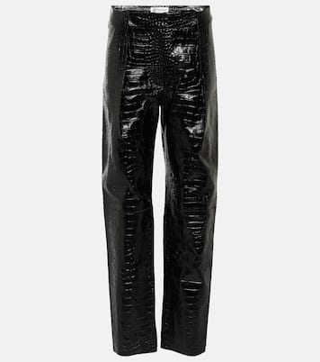 High-Rise Leggings aus Leder | Victoria Beckham
