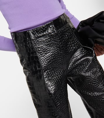 High-Rise Leggings aus Leder | Victoria Beckham